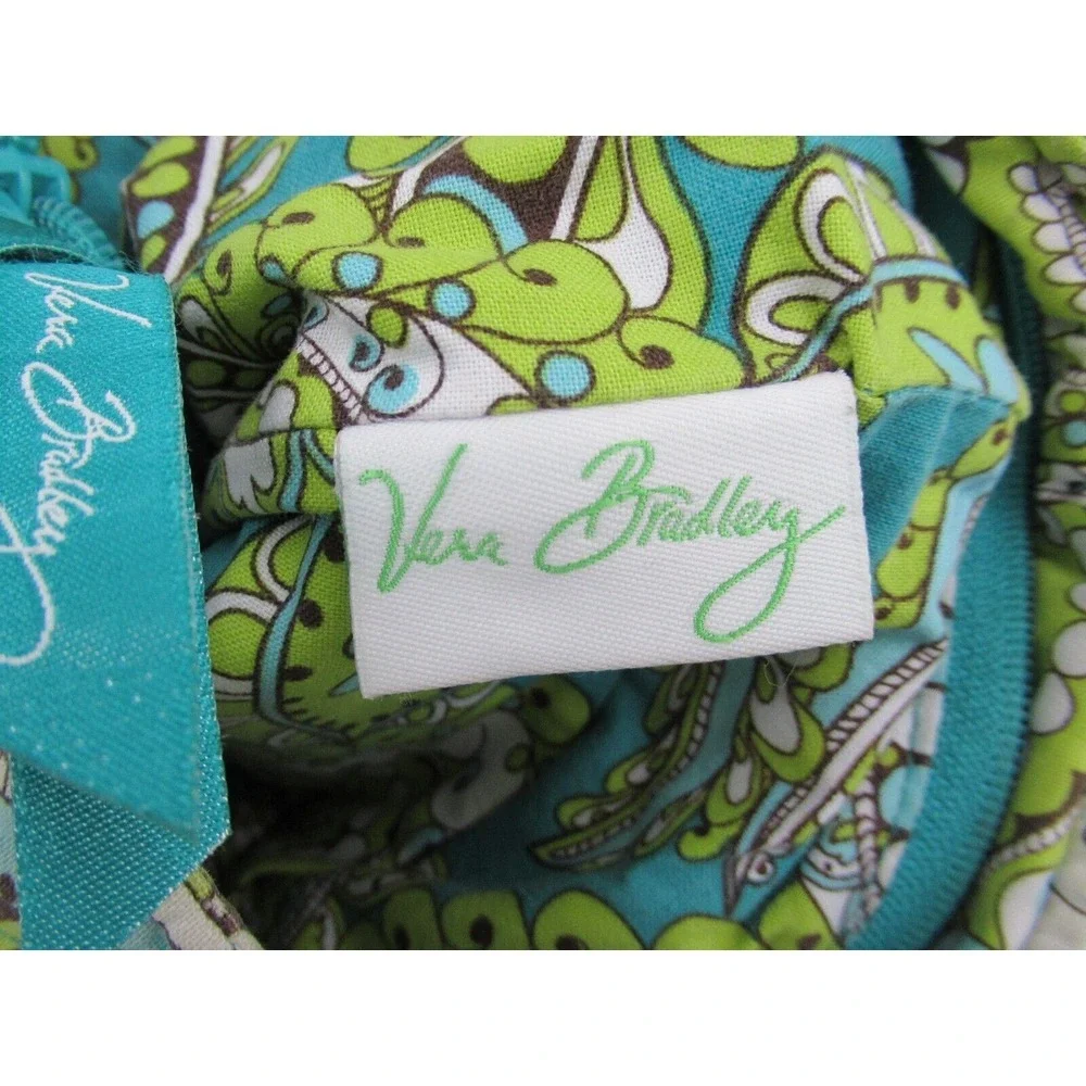 Vera Bradley Crossbody Bag Purse Peacock Green and Blue Floral Iconic Hipster‎